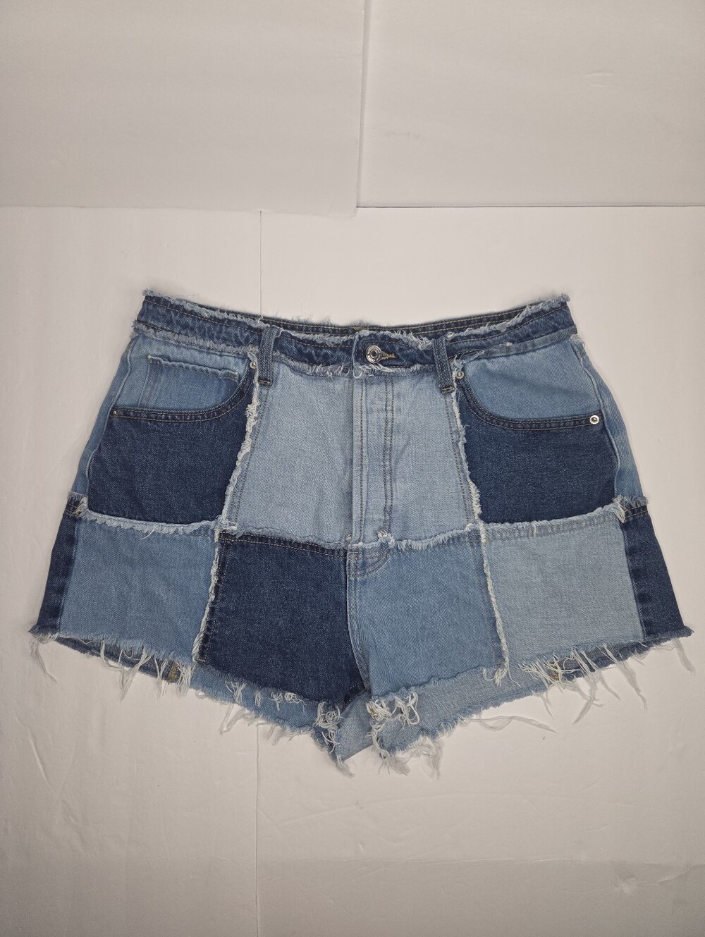 Wild Fable Patchwork High Rise Cutoff Denim Shorts Size 12